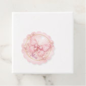 Pink Butterfly 1st Birthday Thank You Scalloped  フェイバータグ (インサイチュ)