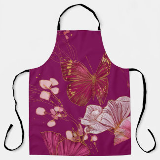 Pink Butterfly Apron エプロン