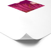 Pink Butterfly collection square poster ポスター (角)