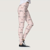 Pink Butterfly Custom Name Leggings レギンス (右)