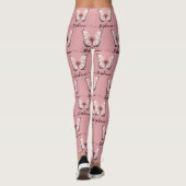 Pink Butterfly Custom Name Leggings レギンス (裏面)