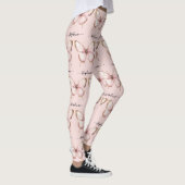 Pink Butterfly Custom Name Leggings レギンス (右)