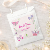 Pink Butterfly Favour Bag フェイバーバッグ (クリップ留めされた状態)