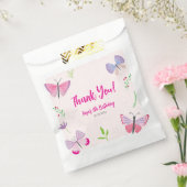 Pink Butterfly Favour Bag フェイバーバッグ (封をした状態)
