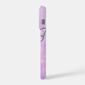 Pink Butterfly Heart Aesthetic Phone Case Design iPhoneケース (左側面)