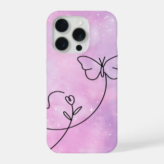 Pink Butterfly Heart Aesthetic Phone Case Design iPhone 15 Proケース