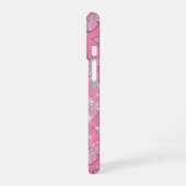 Pink Butterfly iPhone 16ケース (左側面)