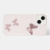 Pink Butterfly Minimalist Phone Case iPhoneケース (裏面横)