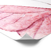 Pink Butterfly Pampas Grass Bohemian Baby Shower  ポスター (角)