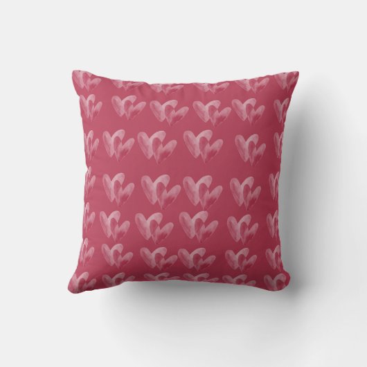 Pink Butterfly Pattern Throw Pillow  クッション (裏面)