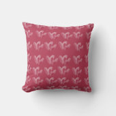 Pink Butterfly Pattern Throw Pillow  クッション (正面)
