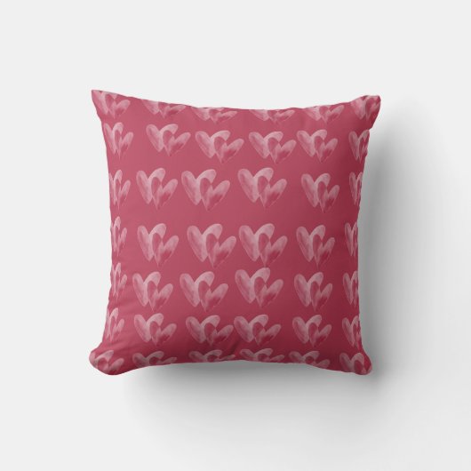 Pink Butterfly Pattern Throw Pillow クッション (正面)
