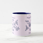Pink Butterfly Reminder Mug ツートーンマグカップ (中央)
