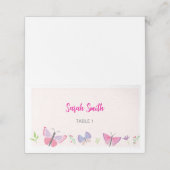 Pink Butterfly Themed Placecard プレイスカード (外部開封)