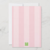Pink Cabana Stripes Palm Beach  招待状 (裏面)