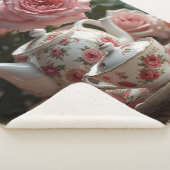 Pink Cabbage Rose Tea  シェルパブランケット (3/4)