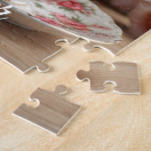 Pink Cabbage Rose Tea  ジグソーパズル (側面)