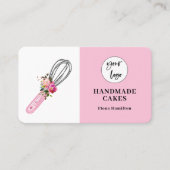 Pink Cake Pastry Chef Bakery Business Card 名刺 (正面)
