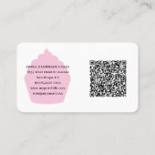 Pink Cake Pastry Chef Bakery Business Card 名刺 (裏面)
