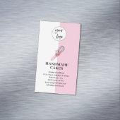 Pink Cake Pastry Chef Bakery Business Card Magnet マグネット名刺 (インサイチュ)