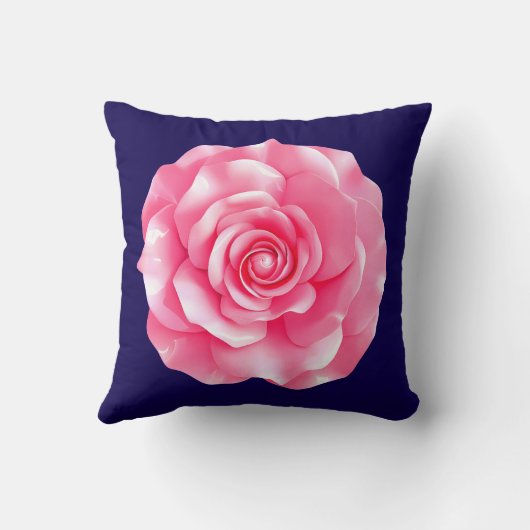 Pink Camellia Bloom クッション (裏面)