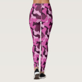 Pink Camo Girly Y2K Street Style レギンス (裏面)