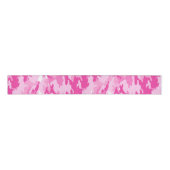 Pink Camo Pattern – Breast Cancer Awareness グログランリボン (正面)