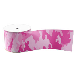Pink Camo Pattern – Breast Cancer Awareness グログランリボン