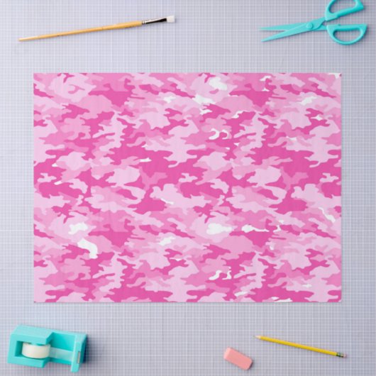 Pink Camo Pattern – Breast Cancer Awareness 薄葉紙 (クラフト)