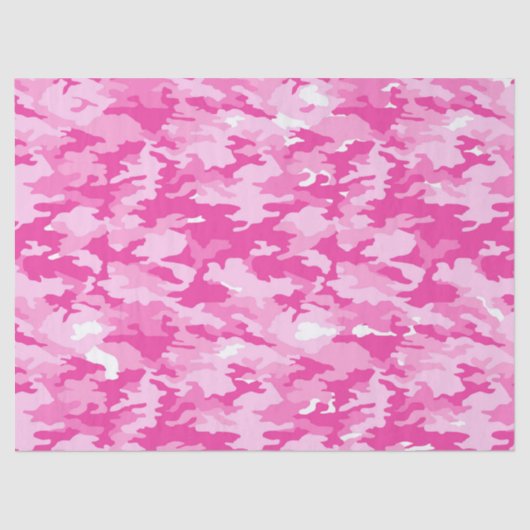 Pink Camo Pattern – Breast Cancer Awareness 薄葉紙 (正面)