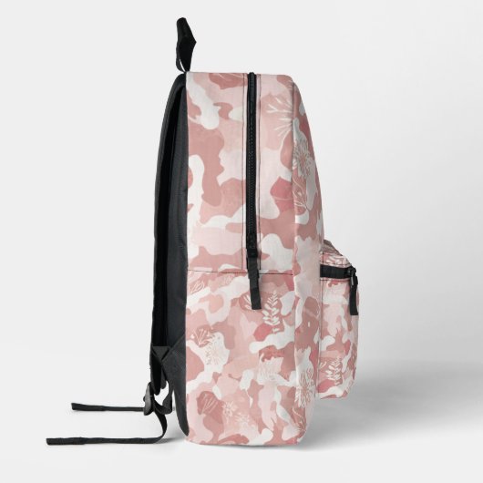Pink Camouflage Pattern プリントバックパック (左)