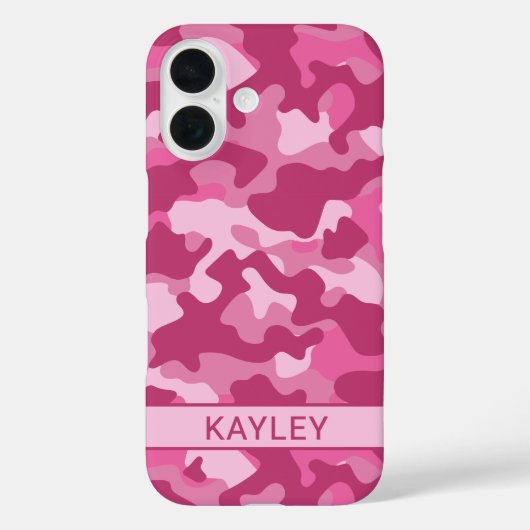 Pink Camouflage Personalized Case-Mate iPhoneケース (裏面)
