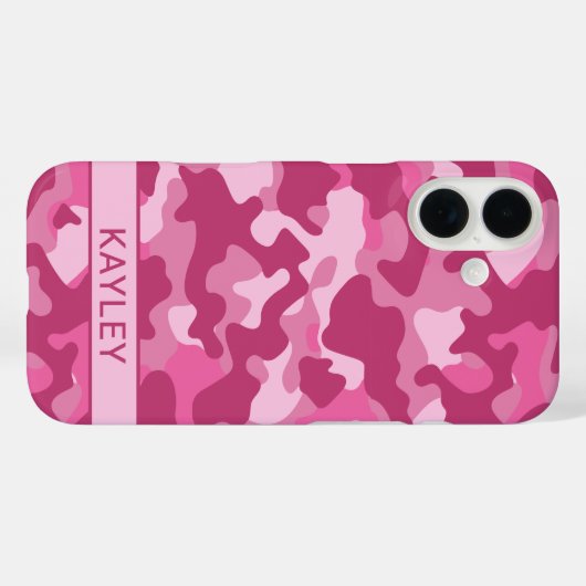 Pink Camouflage Personalized Case-Mate iPhoneケース (裏面 (横))