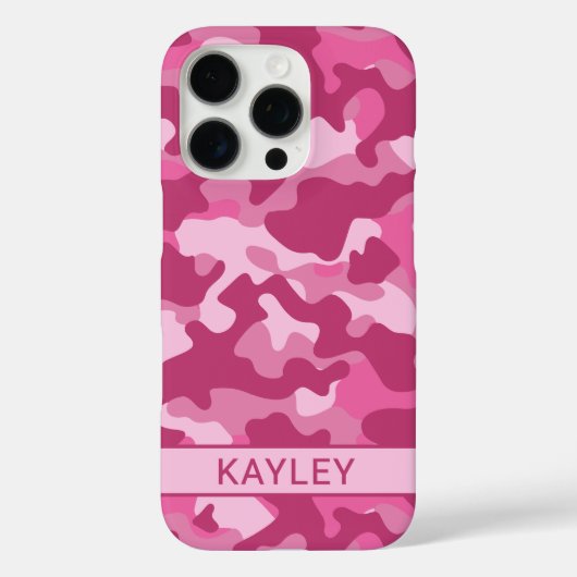 Pink Camouflage Personalized Case-Mate iPhoneケース (裏面)
