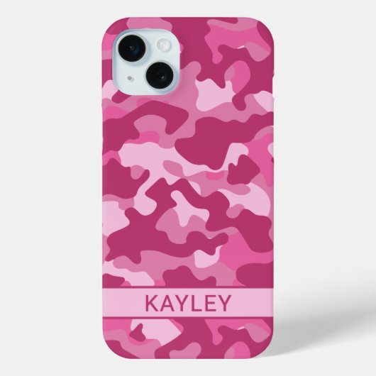 Pink Camouflage Personalized Case-Mate iPhoneケース (裏面)