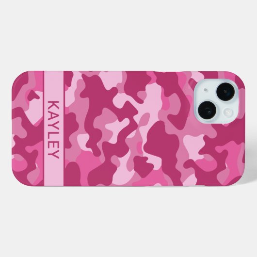 Pink Camouflage Personalized Case-Mate iPhoneケース (裏面 (横))
