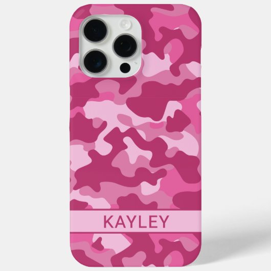 Pink Camouflage Personalized Case-Mate iPhoneケース (裏面)