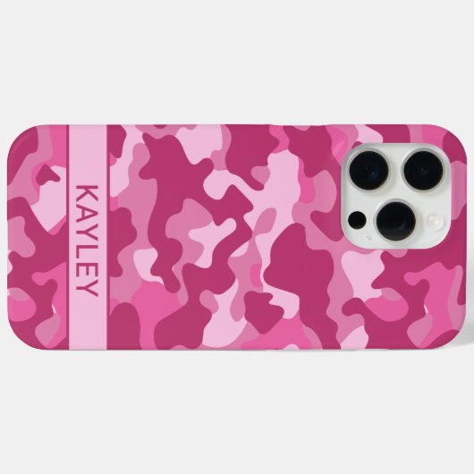 Pink Camouflage Personalized Case-Mate iPhoneケース (裏面 (横))