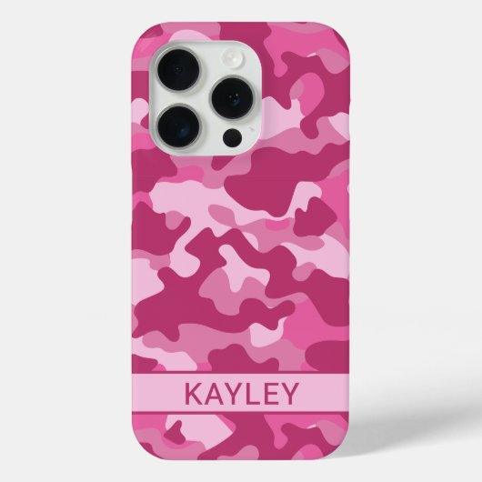 Pink Camouflage Personalized Case-Mate iPhoneケース (裏面)
