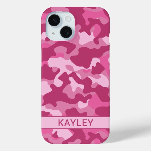 Pink Camouflage Personalized Case-Mate iPhoneケース (裏面)