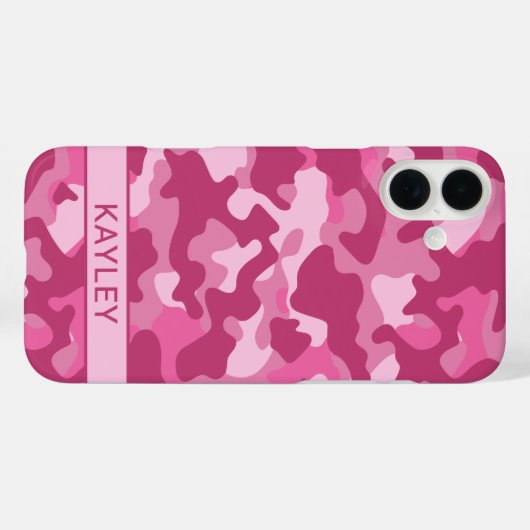 Pink Camouflage Personalized Case-Mate iPhoneケース (裏面 (横))