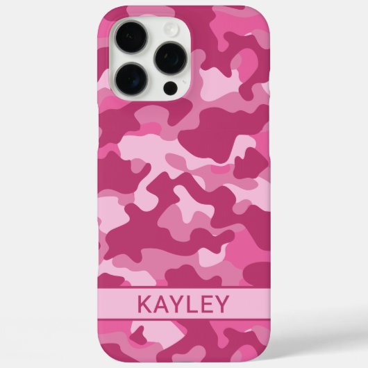 Pink Camouflage Personalized Case-Mate iPhoneケース (裏面)