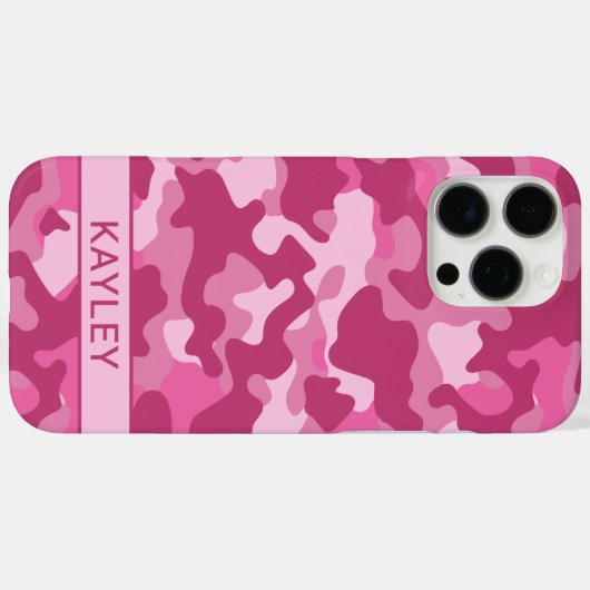 Pink Camouflage Personalized Case-Mate iPhoneケース (裏面 (横))