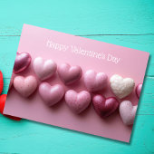 Pink Candy Hearts Valentine`s Day Card  カード
