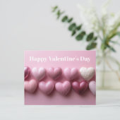 Pink Candy Hearts Valentine`s Day Card  ポストカード (スタンド正面)