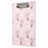 Pink Capybara Teddy Balloon Notebook クリップボード (左)