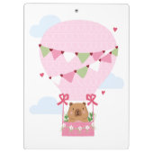 Pink Capybara Teddy Balloon Notebook クリップボード (裏面)