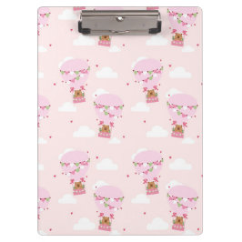 Pink Capybara Teddy Balloon Notebook クリップボード