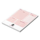 Pink Card Making Design Team Logo Organizer ノートパッド (回転)