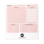Pink Card Making Design Team Logo Organizer ノートパッド (正面)